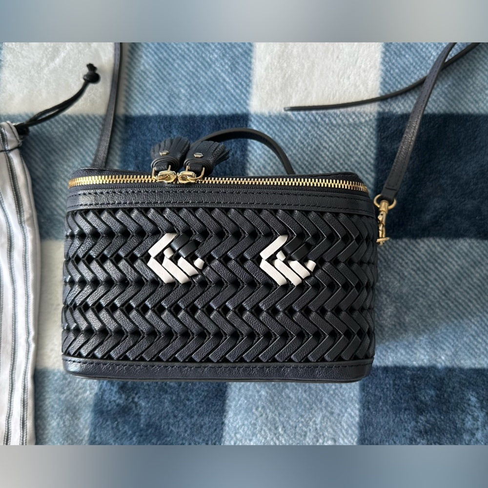 Anya Hindmarch | The Neeson Box Eyes Woven Leather Top Handle Bag